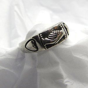 Retired James Avery Sterling Friendship Ring 6.75